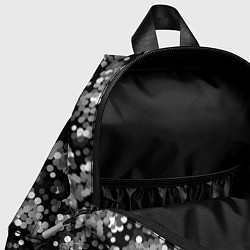 Детский рюкзак Черно-белый узор в горошек, цвет: 3D-принт — фото 2