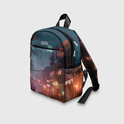 Детский рюкзак Киберпанк город будущего, цвет: 3D-принт — фото 2