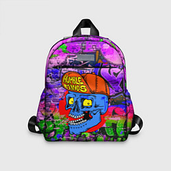 Детский рюкзак Humble minds - skull - graffiti, цвет: 3D-принт