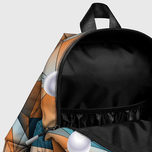 Детский рюкзак Жемчужина - градиент из полигональных треугольнико / 3D-принт – фото 4