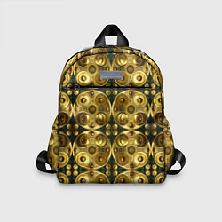 Детский рюкзак Золотые защитные пластины, цвет: 3D-принт