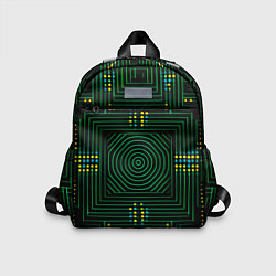 Детский рюкзак Зелёная электросхема, цвет: 3D-принт