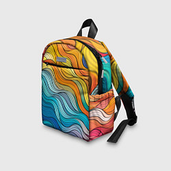 Детский рюкзак Цветовой волнообразный паттерн, цвет: 3D-принт — фото 2