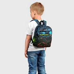 Детский рюкзак Киберпанк призрачная свобода разлом плит, цвет: 3D-принт — фото 2