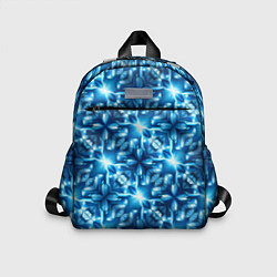 Детский рюкзак Светящиеся голубые цветы, цвет: 3D-принт