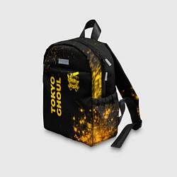 Детский рюкзак Tokyo Ghoul - gold gradient: надпись, символ, цвет: 3D-принт — фото 2