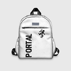 Детский рюкзак Portal glitch на светлом фоне: надпись, символ, цвет: 3D-принт