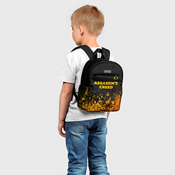 Детский рюкзак Assassins Creed - gold gradient: символ сверху, цвет: 3D-принт — фото 2