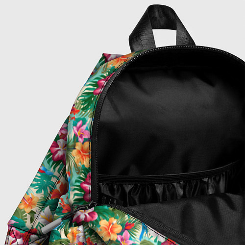 Детский рюкзак Яркие гавайские цветы / 3D-принт – фото 4