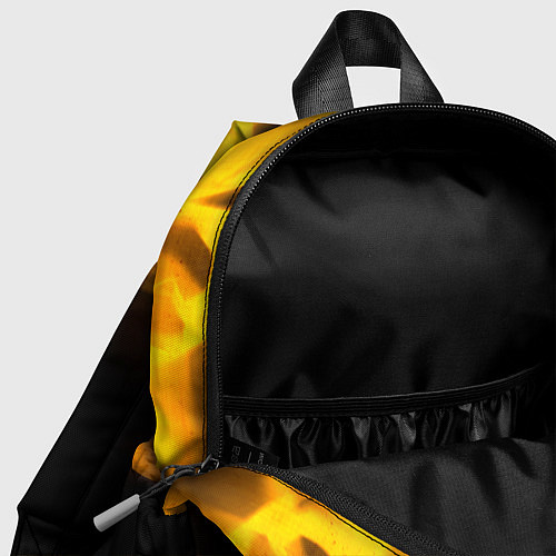 Детский рюкзак Doom - gold gradient: надпись, символ / 3D-принт – фото 4