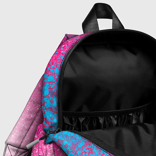 Детский рюкзак Skyrim neon gradient style: надпись, символ / 3D-принт – фото 4