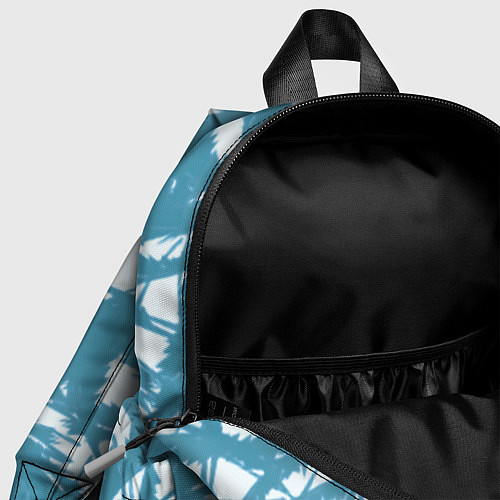 Детский рюкзак Абстракция голубой листья / 3D-принт – фото 4