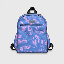 Детский рюкзак Абстракция сиреневый листья, цвет: 3D-принт