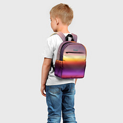 Детский рюкзак Закат, абстрактные полосы с размытием, цвет: 3D-принт — фото 2