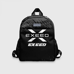 Детский рюкзак Exeed speed на темном фоне со следами шин, цвет: 3D-принт