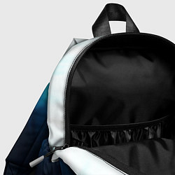 Детский рюкзак Синее пламя огня на черном, цвет: 3D-принт — фото 2
