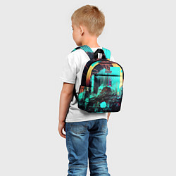 Детский рюкзак Городская радиоволна, цвет: 3D-принт — фото 2