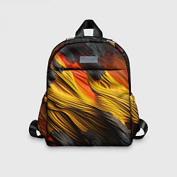 Детский рюкзак Черно-желтая текстура, цвет: 3D-принт