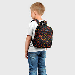 Детский рюкзак Оранжевые листочки, цвет: 3D-принт — фото 2