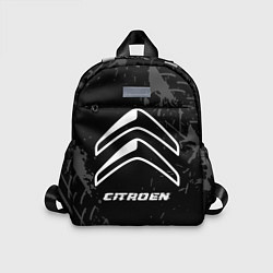 Детский рюкзак Citroen speed на темном фоне со следами шин