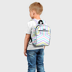 Детский рюкзак Нежный геометрический узор из полос, цвет: 3D-принт — фото 2