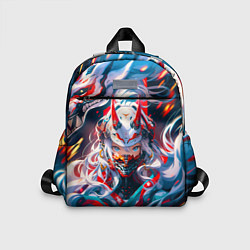 Детский рюкзак Девушка киберсамурай и дракон от нейросети, цвет: 3D-принт