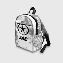 Детский рюкзак JAC speed на светлом фоне со следами шин, цвет: 3D-принт — фото 2