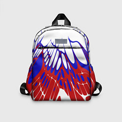 Детский рюкзак Лучи - белый синий красный - Хуф и Ся, цвет: 3D-принт