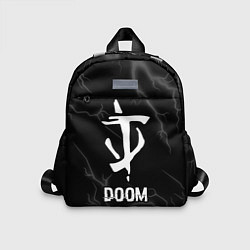 Детский рюкзак Doom glitch на темном фоне