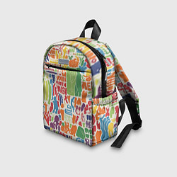 Детский рюкзак Красочные каракули, цвет: 3D-принт — фото 2