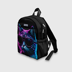 Детский рюкзак Неоновый котик в очках, цвет: 3D-принт — фото 2