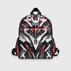 Детский рюкзак Неоновая кибер броня красная, цвет: 3D-принт