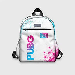 Детский рюкзак PUBG neon gradient style: надпись, символ