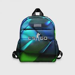 Детский рюкзак CS GO green blue abstract