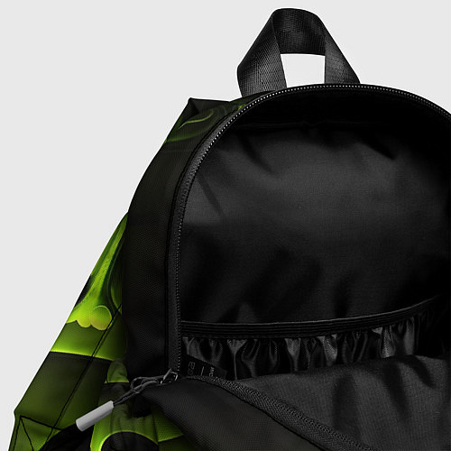 Детский рюкзак Зеленая кислотная абстракция / 3D-принт – фото 4