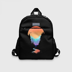Детский рюкзак Неоновое солнце SynthWave, цвет: 3D-принт