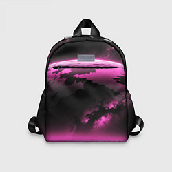 Детский рюкзак Сай фай пейзаж в черно розовых тонах, цвет: 3D-принт