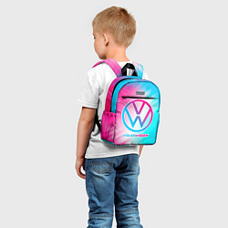 Детский рюкзак Volkswagen neon gradient style, цвет: 3D-принт — фото 2