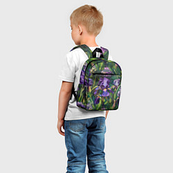 Детский рюкзак Ирисы паттерн, цвет: 3D-принт — фото 2