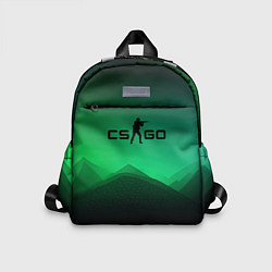 Детский рюкзак CS GO green black background, цвет: 3D-принт