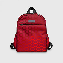 Детский рюкзак Сотовый красный градиент, цвет: 3D-принт