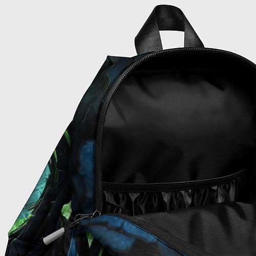 Детский рюкзак Объемная зеленая абстракция / 3D-принт – фото 4