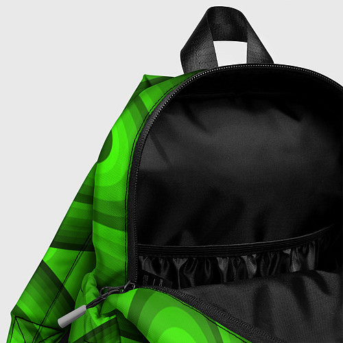 Детский рюкзак Зеленые овалы / 3D-принт – фото 4