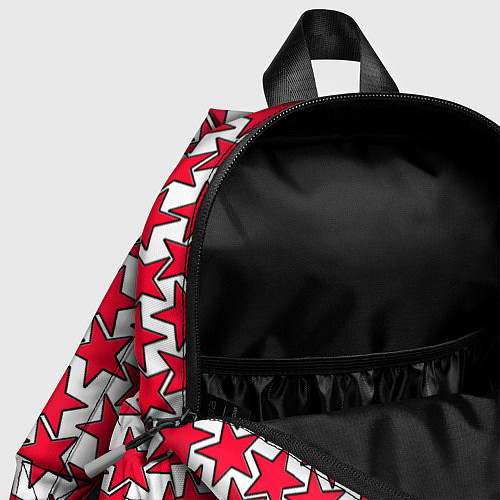 Детский рюкзак Ретро звёзды красные / 3D-принт – фото 4