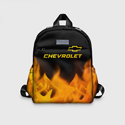 Детский рюкзак Chevrolet - gold gradient: символ сверху, цвет: 3D-принт