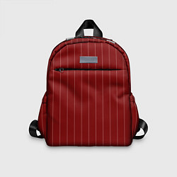 Детский рюкзак Тёмно-красный полосатый, цвет: 3D-принт