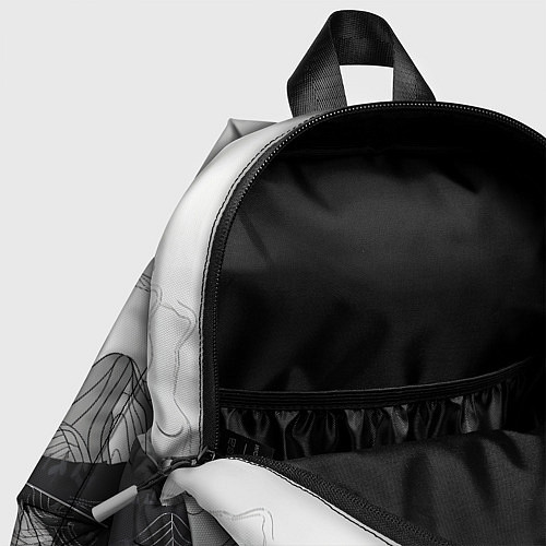 Детский рюкзак Минималистичный пейзаж чб / 3D-принт – фото 4