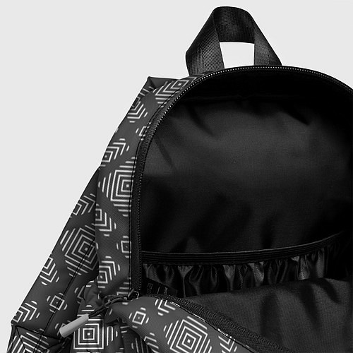 Детский рюкзак Бело - серый орнамент геометрический / 3D-принт – фото 4