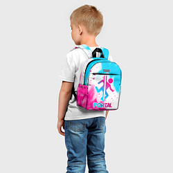 Детский рюкзак Portal neon gradient style, цвет: 3D-принт — фото 2