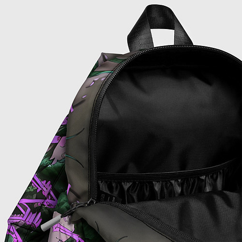 Детский рюкзак Фиолетовый элементаль киберпанк / 3D-принт – фото 4